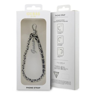 Zawieszka Guess Chain Metal Logo Charm - czarna