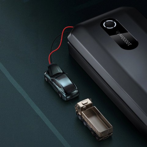 Baseus powerbank Power Starter Jump Starter urządzenie rozruchowe booster 10000mAh 12V (1000A / 500A) + kable krokodylki czarny 