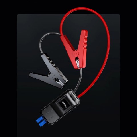 Baseus powerbank Power Starter Jump Starter urządzenie rozruchowe booster 10000mAh 12V (1000A / 500A) + kable krokodylki czarny 