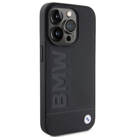 Etui BMW Leather Hot Stamp na iPhone 15 Pro Max - czarne