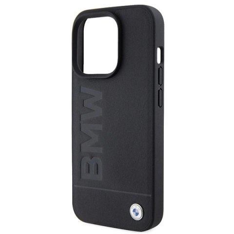 Etui BMW Leather Hot Stamp na iPhone 15 Pro Max - czarne