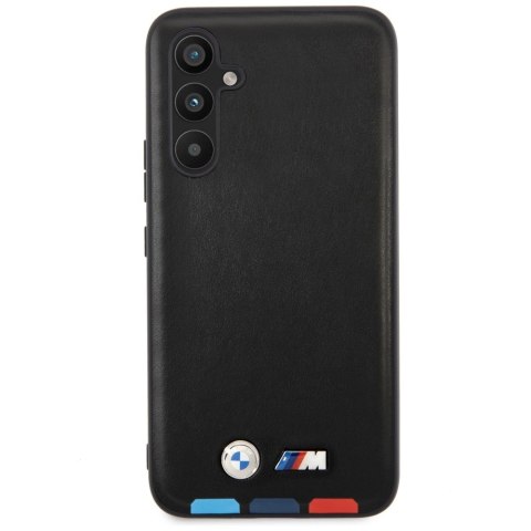 Etui BMW Leather Stamp Tricolor na Samsung Galaxy A54 - czarne
