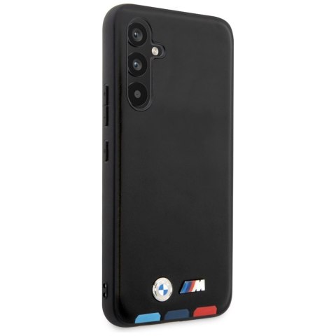 Etui BMW Leather Stamp Tricolor na Samsung Galaxy A54 - czarne