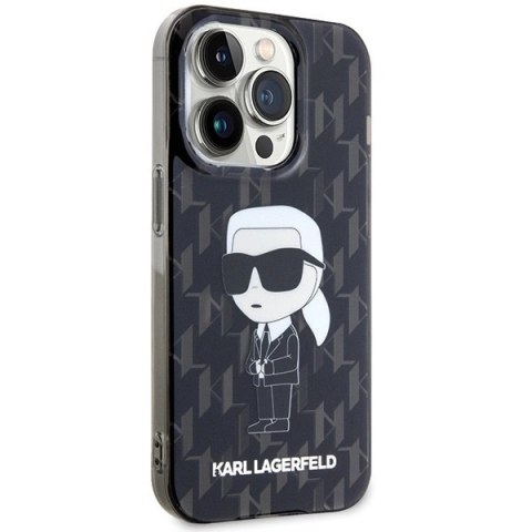 Etui Karl Lagerfeld Monogram Ikonik na iPhone 15 Pro Max - czarne