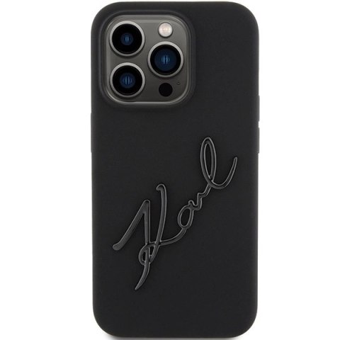 Etui Karl Lagerfeld Silicone Karl Script na iPhone 15 Pro - czarne