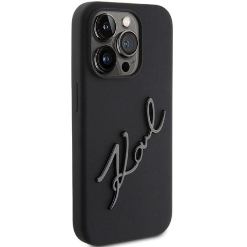 Etui Karl Lagerfeld Silicone Karl Script na iPhone 15 Pro - czarne
