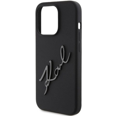 Etui Karl Lagerfeld Silicone Karl Script na iPhone 15 Pro - czarne