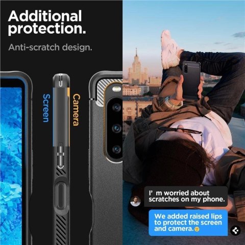 Etui Spigen Rugged Armor na Sony Xperia 1 V - czarny mat