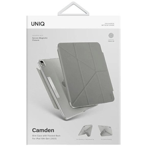 Etui Uniq Camden na iPad 10 gen (2022) - szare