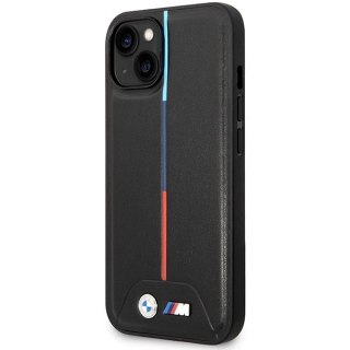 Etui BMW M Quilted Tricolor na iPhone 15 / 14 / 13 - czarne
