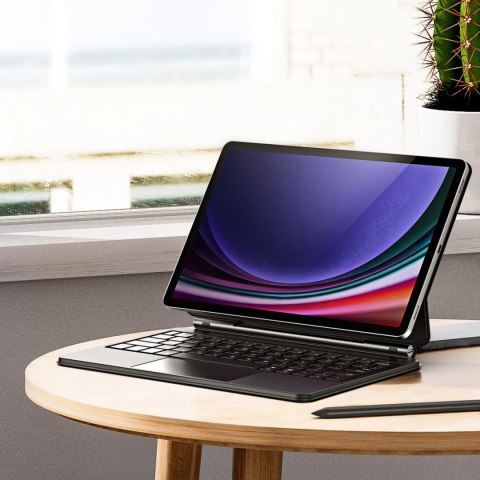 Etui Dux Ducis Keyboard (MK Series) z klawiaturą Bluetooth na Samsung Galaxy Tab S9 / S8 / S7 - czarna