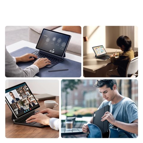 Etui Dux Ducis Keyboard (MK Series) z klawiaturą Bluetooth na Samsung Galaxy Tab S9 / S8 / S7 - czarna