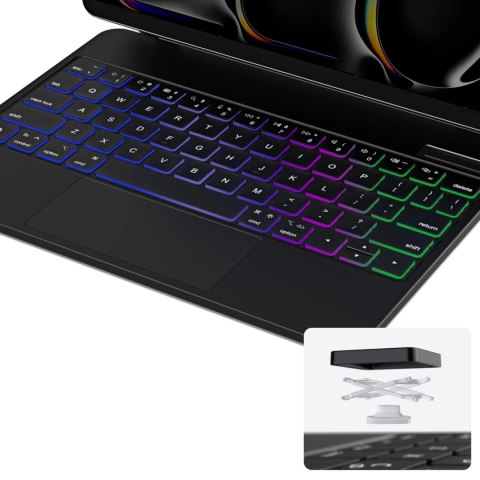 Etui Dux Ducis Keyboard (MK Series) z klawiaturą Bluetooth na iPad Pro 11" 2024 - czarna