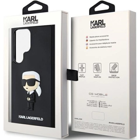 Etui Karl Lagerfeld 3D Rubber Ikonik na Samsung Galaxy S24 Ultra - czarne