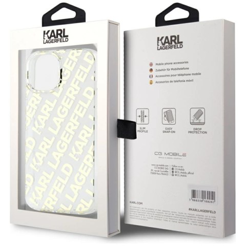 Etui Karl Lagerfeld IML Fullover Logo na iPhone 15 / 14 / 13 - złote