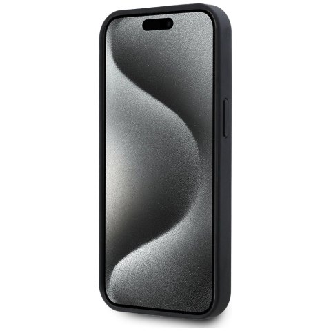 Etui Karl Lagerfeld Leather Monogram Metal Logo na iPhone 15 / 14 / 13 - czarne