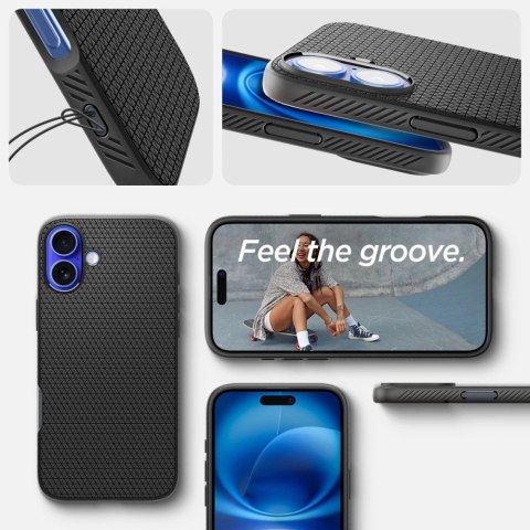 Etui Spigen Liquid Air na iPhone 16 - czarne