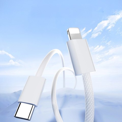 Kabel Joyroom S-A45 Ben Series 30W (USB-C - Lightning) w oplocie 1m - biały