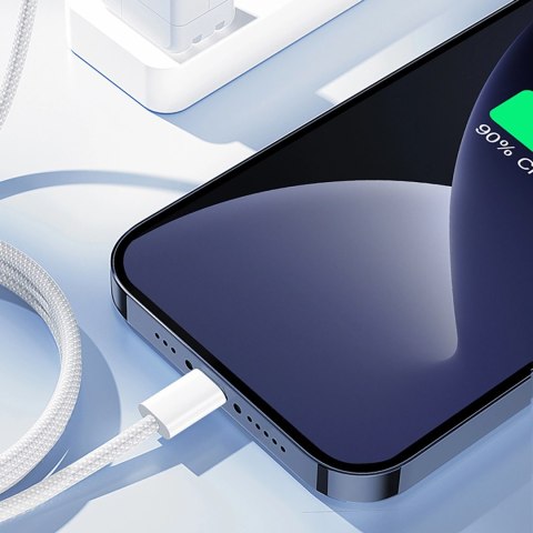 Kabel Joyroom S-A45 Ben Series 30W (USB-C - Lightning) w oplocie 1m - biały