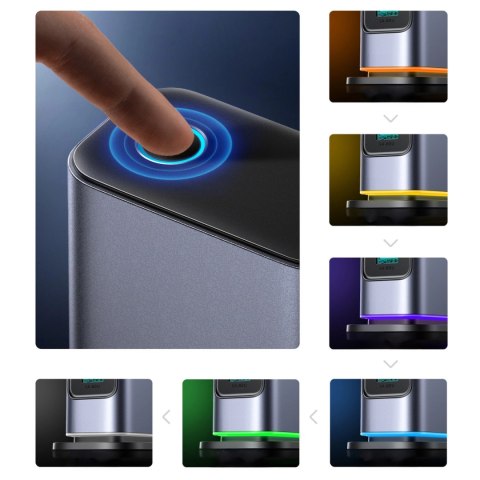 Ładowarka Joyroom JR-TCM02 wieloportowa GaN 65W EU 4x USB-C 2x USB-A - ciemnoszara