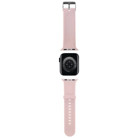 Pasek Karl Lagerfeld 3D Rubber Karl&Choupette Heads na Apple Watch 42/44/45/49mm - różowy
