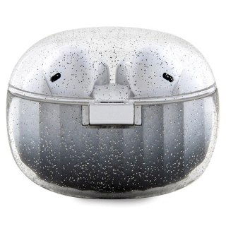 Słuchawki Bluetooth TWS Guess Glitter Gradient ze stacją dokującą - czarne