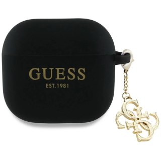 Etui Guess 4G Charm na AirPods 4 - czarne