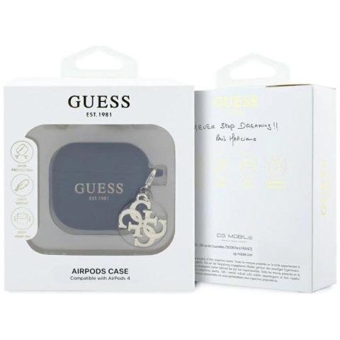Etui Guess 4G Charm na AirPods 4 - czarne