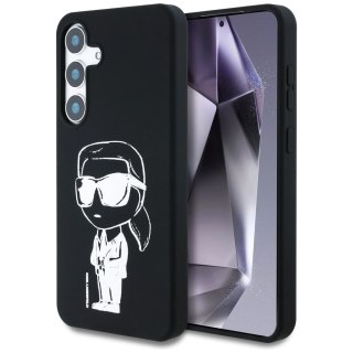 Etui Karl Lagerfeld Silicone Graffiti Ikonik Printed Logo MagSafe Samsung Galaxy S25 czarny
