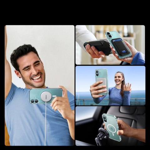 Etui Ugreen Classy Clear Magnetic z MagSafe na iPhone 16 Plus - przezroczyste