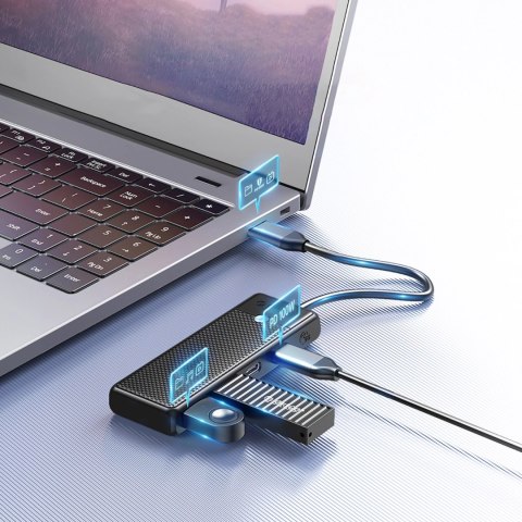 Hub USB-A Orico PAPW4A-C3 stacja dokująca 4x USB-A 3.0 - czarny