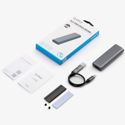 Kieszeń dyskowa Orico AM2C3-G2 M.2 NVME USB-C 3.2 - szara