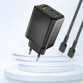 Ładowarka sieciowa Dudao A29 65W GaN 2 x USB-C + 1 x USB-A - czarna