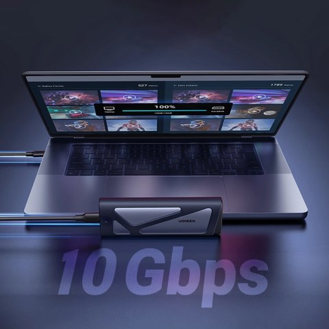 Obudowa na dysk Ugreen CM767 M.2 NVMe/SATA SSD - srebrna