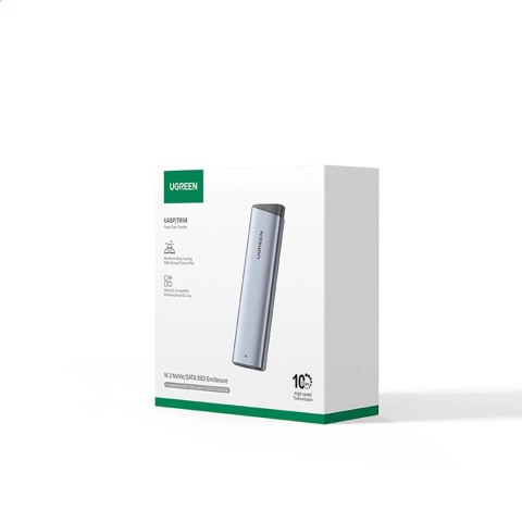 Obudowa na dysk Ugreen CM767 M.2 NVMe/SATA SSD - srebrna