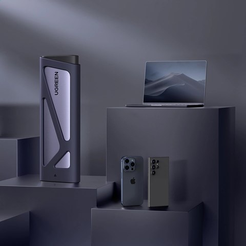 Obudowa na dysk Ugreen CM767 M.2 NVMe/SATA SSD - srebrna