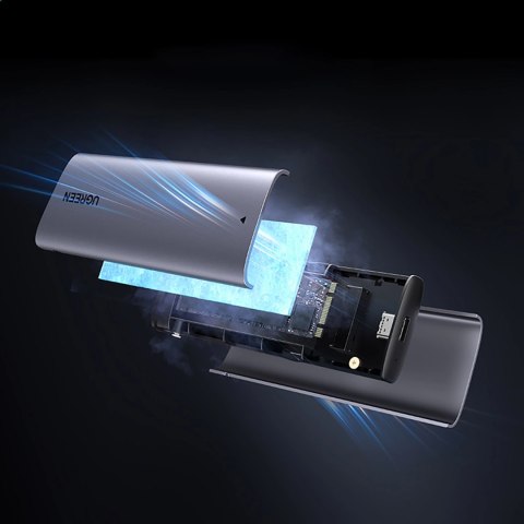 Obudowa na dysk Ugreen CM767 M.2 NVMe/SATA SSD - srebrna