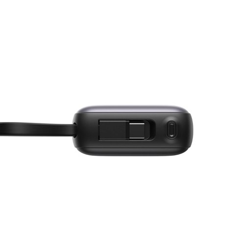 Powerbank Joyroom JR-PBF27 10000mAh 22.5W z wbudowanymi kablami USB-C i Lightning - czarny