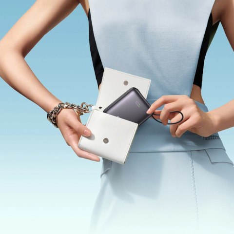 Powerbank Joyroom JR-PBF27 10000mAh 22.5W z wbudowanymi kablami USB-C i Lightning - czarny