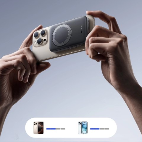 Powerbank Joyroom JR-PBM12 10000mAh 22.5W kompatybilny z MagSafe, ładowanie bezprzewodowe 15W, z podstawką w kształcie pierścien