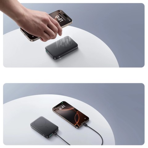 Powerbank Joyroom JR-PBM12 10000mAh 22.5W kompatybilny z MagSafe, ładowanie bezprzewodowe 15W, z podstawką w kształcie pierścien
