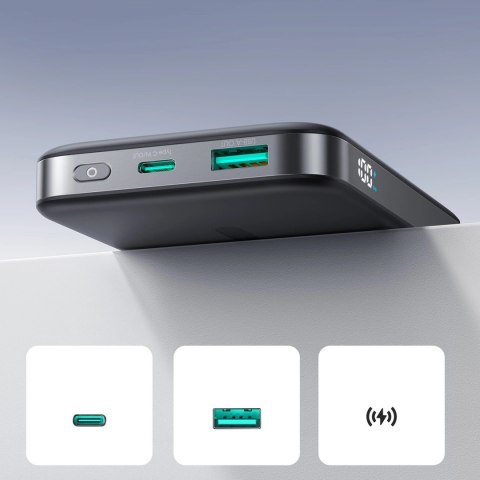 Powerbank Joyroom JR-PBM12 10000mAh 22.5W kompatybilny z MagSafe, ładowanie bezprzewodowe 15W, z podstawką w kształcie pierścien