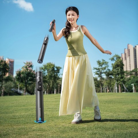 Premium selfie stick Wozinsky WRZP1 z automatycznie rozkładanymi nóżkami, funkcja statywu, 1,7m - czarny