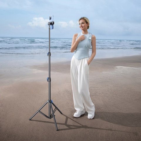 Statyw trójnożny Wozinsky WRLD-00Y1S tripod wytrzymały statyw ze stali węglowej 1.7m matowy - czarny
