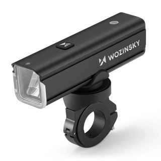 Zestaw lampek rowerowych Wozinsky WSBLB3 przednia (1000 lm) i tylna USB-C - czarny