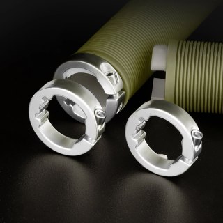 Gripy rowerowe Rockbros chwyty skręcane antypoślizgowe - zielone