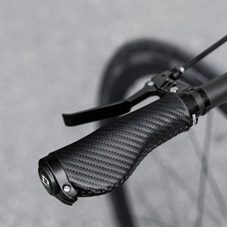 Gripy rowerowe Rockbros skręcane chwyty ergonomiczne antypoślizgowe - czarne