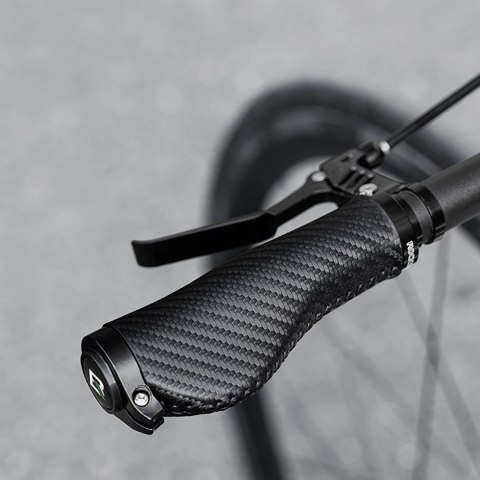 Gripy rowerowe Rockbros skręcane chwyty ergonomiczne antypoślizgowe - czarne