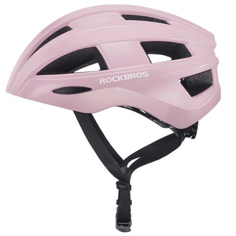 Kask rowerowy Rockbros z wbudowaną lampką - różowy