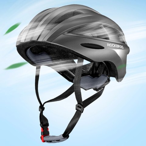 Kask rowerowy Rockbros z wbudowaną lampką - różowy